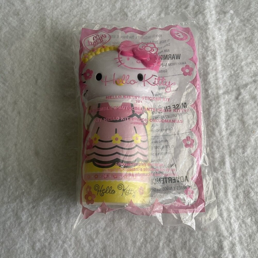 Hello Kitty Sticker Kit McDonald's Happy Meal Toy Premium 2007 #3 Sanrio Co NEW